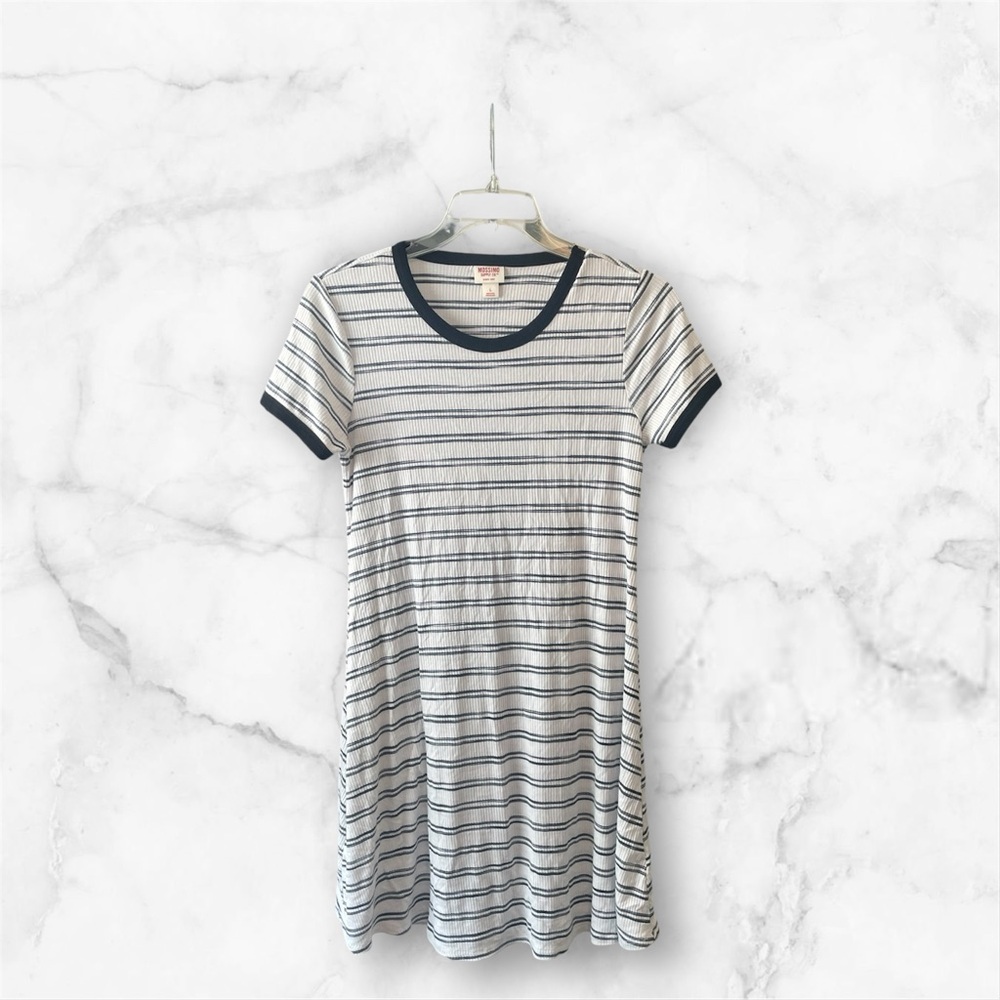Mossimo Supply Co. Black and White Striped Mini Dress